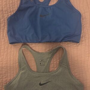 Nike Racerback Sports Bras in Blue and Gray